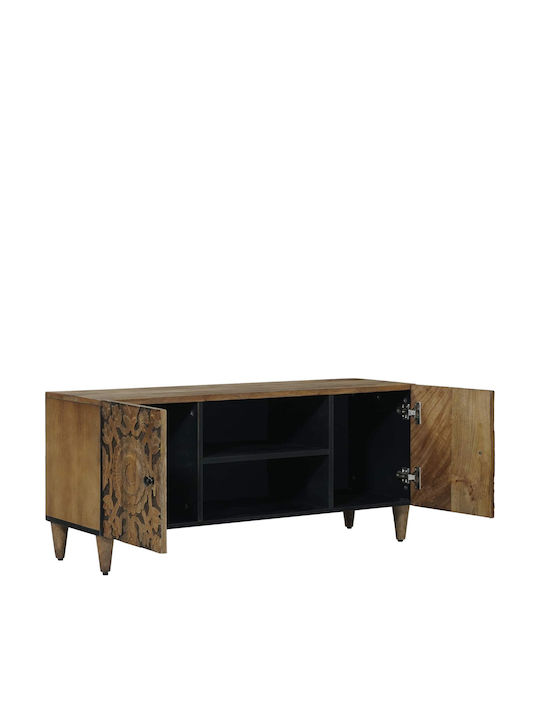 TV-Möbel aus Metall und Holz Braune M105xT33.5xH46cm
