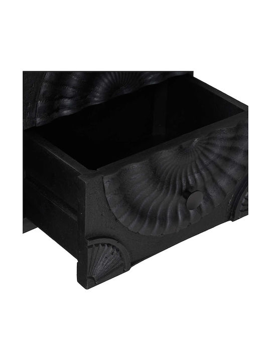 vidaXL TV-Ständer aus Metall & Holz Schwarz M105xP30xH54cm