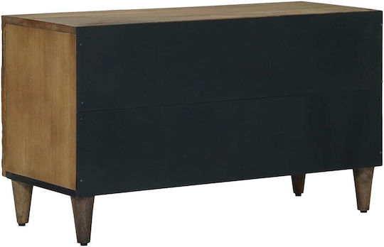 TV Stand Metal & Wood Brown L80xW31.5xH46cm