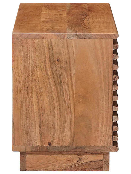 TV-Ständer aus Metall & Holz Natur M90xT30xH40cm