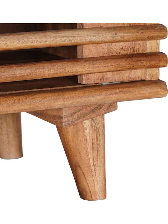 TV-Ständer aus Metall & Holz Natur M105xT30xH35cm
