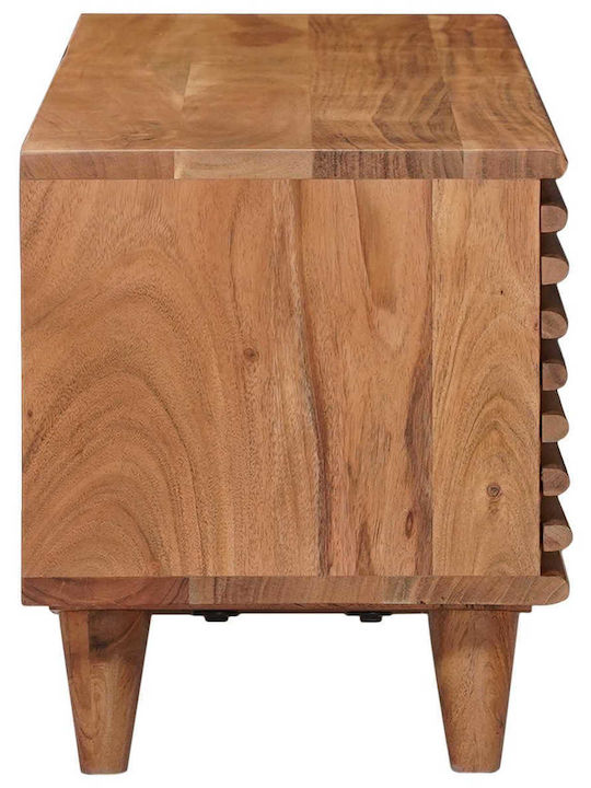 TV-Ständer aus Metall & Holz Natur M105xT30xH35cm