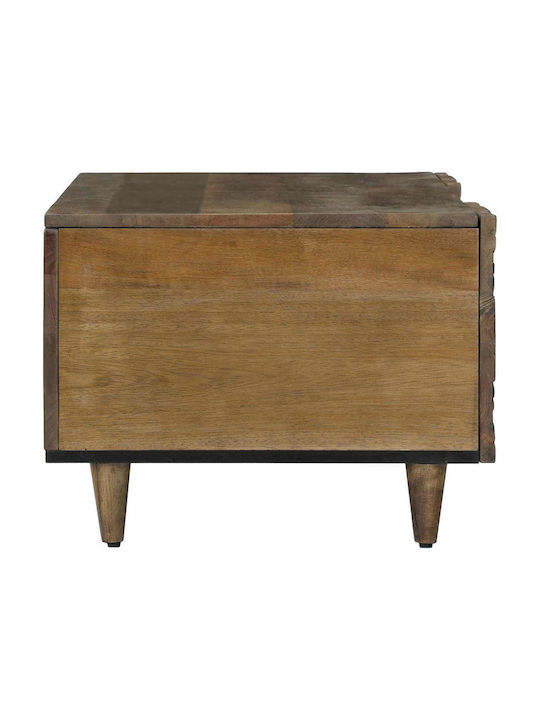 Rectangular Central Wooden Brown Coffee Table W100xL54xH40cm