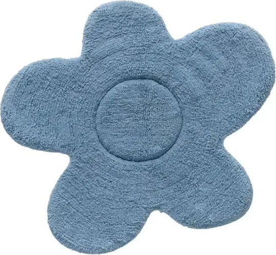 Kentia Set Badematten Baumwolle Rund Daria 000081123 Blau Φ60cm