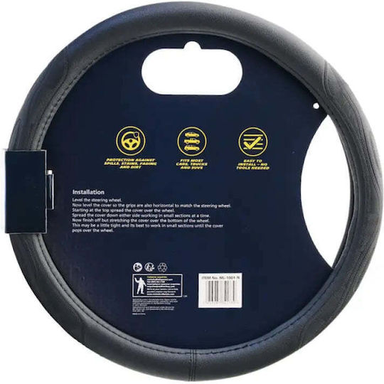 Michelin Κάλυμμα Τιμονιού Μαύρο Μαύρη Ραφή 36,8 39,4cm Wml-1001-n