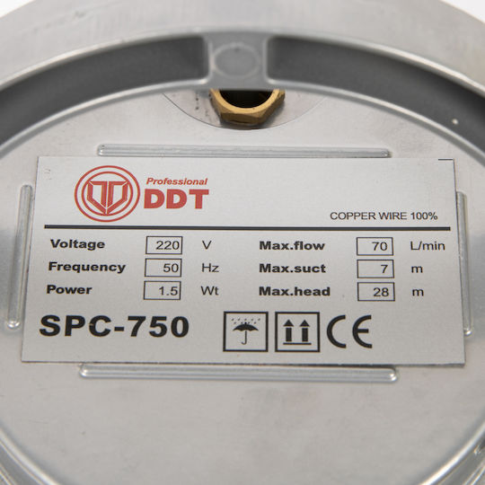 Surface Pump Ddt Helical Type Spc-750 1500 W 70 L Min