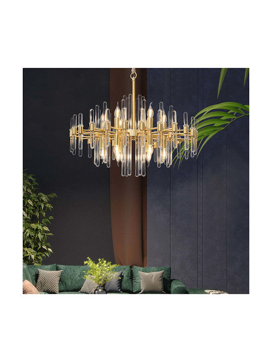 Alista Home Kronleuchter mit Kristallen Gold