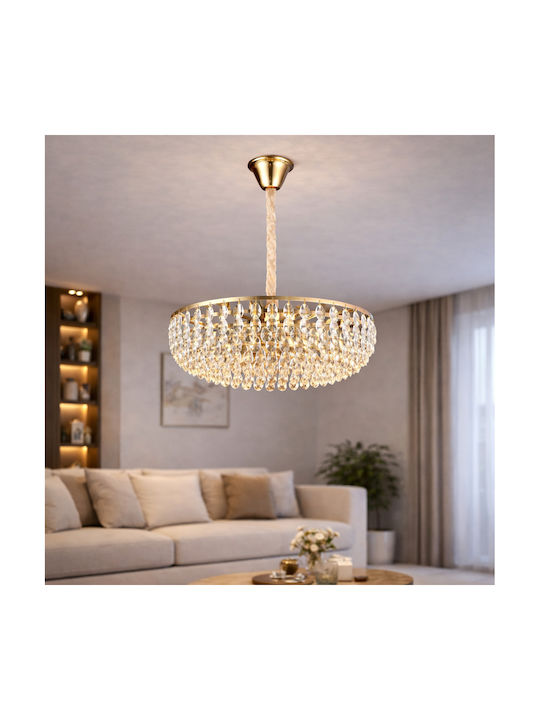 Alista Home Kronleuchter mit Kristallen Gold