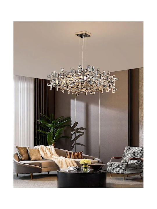 Alista Home Candelabru 10xE14 Ø50cm cu Cristale Auriu AT1CT-IM1P-HT2L-RZ2/500x500GD