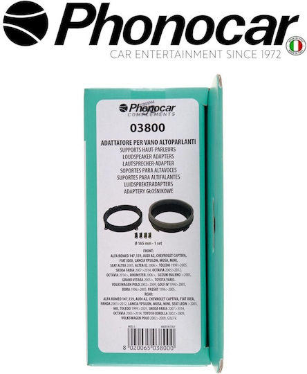 Phonocar Speaker Ring Car Mounts 165mm Alfa Audi Front Universal 2pcs