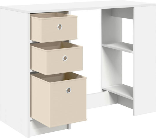 Wooden Desk White 100x40x75cm