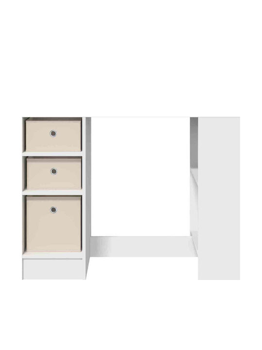 Бюро Дървено Бяло 100x40x75см