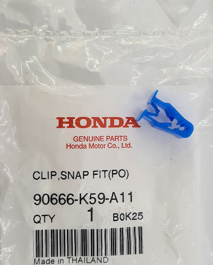 Син пластмасов щипка оригинална Honda 90666-k59-a11hi