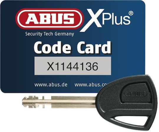 Abus 8077 Granit Detecto Xplus 2.0 Motorcycle Disc Brake Lock with 13.5mm Pin Diameter Red Colour