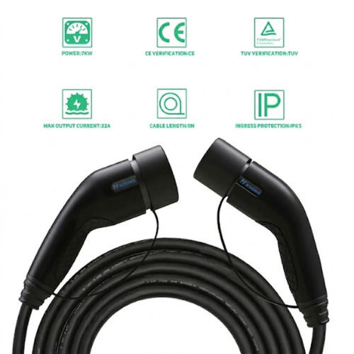 Khons Electric Car Single Phase Charging Station Cable 5m Type 2 - Type 2 KH7K3215M