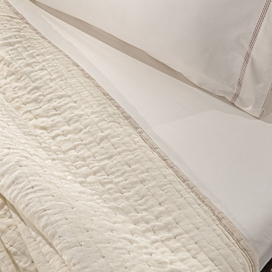 Guy Laroche Must Κουβερλί King Size Βαμβακερό Natural-sand 270x250cm