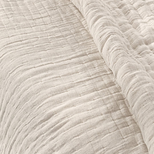 Guy Laroche Must Κουβερλί King Size Βαμβακερό Natural-sand 270x250cm