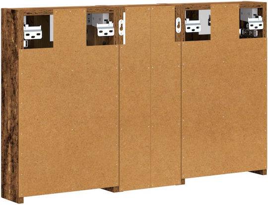 vidaXL Badezimmerspiegel Led mit Regal & Schrank 80x10.5cm Braune