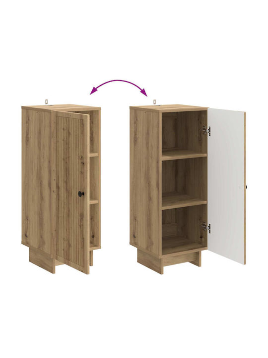 Επιδαπέδιο Ντουλάπι Τεχνίτικη Δρυς 33x34.5x90εκ.