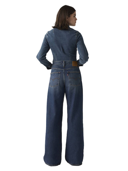 XL Straight Women's Jean Pants in Loose Fit Last Thursday Blue