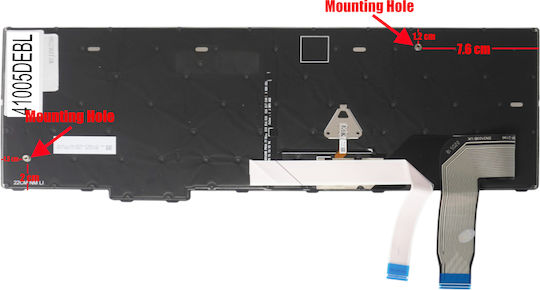 German Laptop Keyboard Lenovo Thinkpad L15 Gen 3 21c3 21c4 P16s Gen 1 21bt 21bu T16 Gen 1 21ch 21cj 5n21d93615 5n21k05050 German with Trackpoint Backlit Black Gray with Frame Code 41005debl