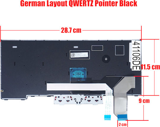 German Laptop Keyboard Lenovo Thinkpad L14 Gen 1 20u1 20u2 20u5 20u6 L14 Gen 2 20x1 20x2 20x5 20x6 5n20w67733 5n20w67805 5n20w67841 5n20w67697 With Pointer Black Code 41106de