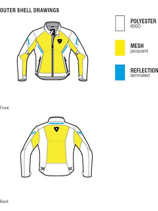 Rev'IT Torque 3 Sommer Herren Reitjacke Wasserdicht Dunkelblau-Schwarz