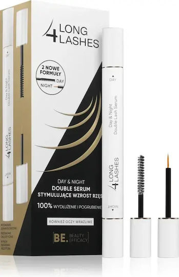Regenerierendes Wimpernwachstumsserum Double Long4Lashes Tag & Nacht Double Serum 2× 3 Ml