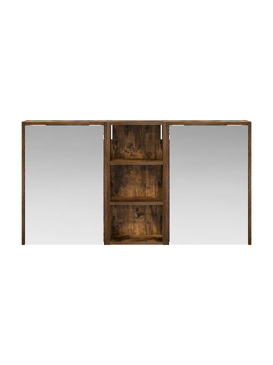 vidaXL Badezimmerspiegel Led mit Schrank 116x16cm Transparent