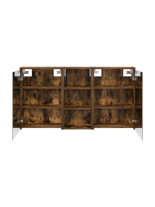 vidaXL Badezimmerspiegel Led mit Schrank 116x16cm Transparent