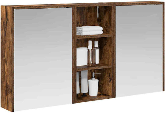 vidaXL Badezimmerspiegel Led mit Schrank 116x16cm Transparent