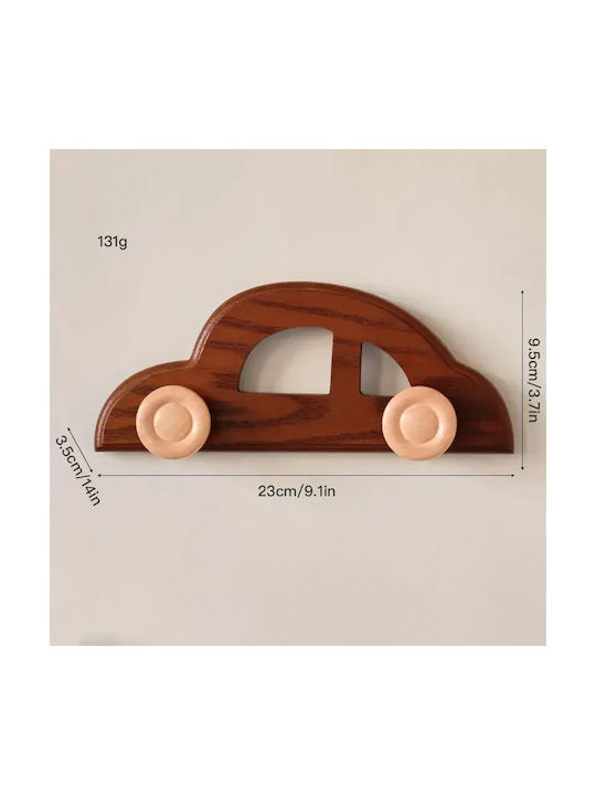 Pandaboo Kids Wall Hanger Multi Hook Wooden 3 Pieces