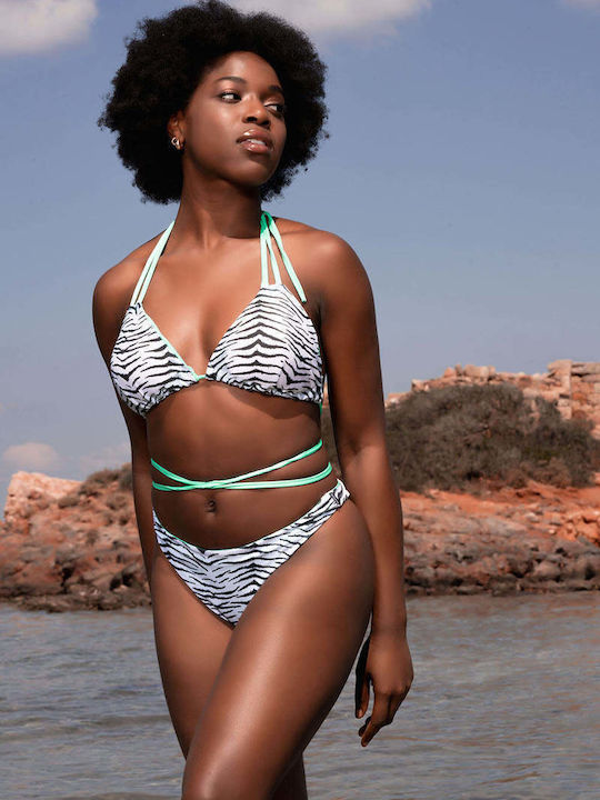 Bikini Dreieck Tierdruck Zebra