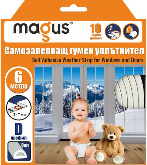 Magus Αυτοκόλλητη Αφρώδης Ταινία Λευκή 6m 8014846620003