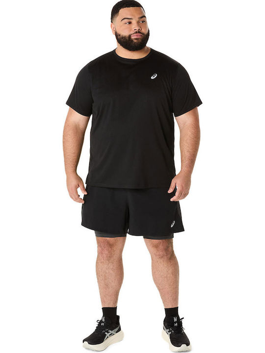 Road 2-in-1 Herren Shorts Schwarz