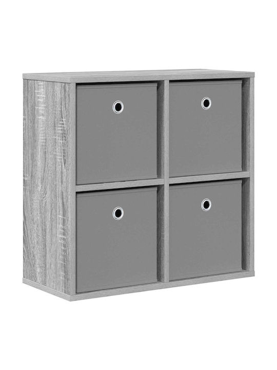 Wooden Storage Drawers with 4 Drawers L59.5xW27xH57cm