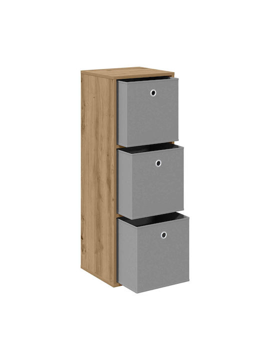 Wooden Storage Drawers with 3 Drawers M35xW32xH99.5cm