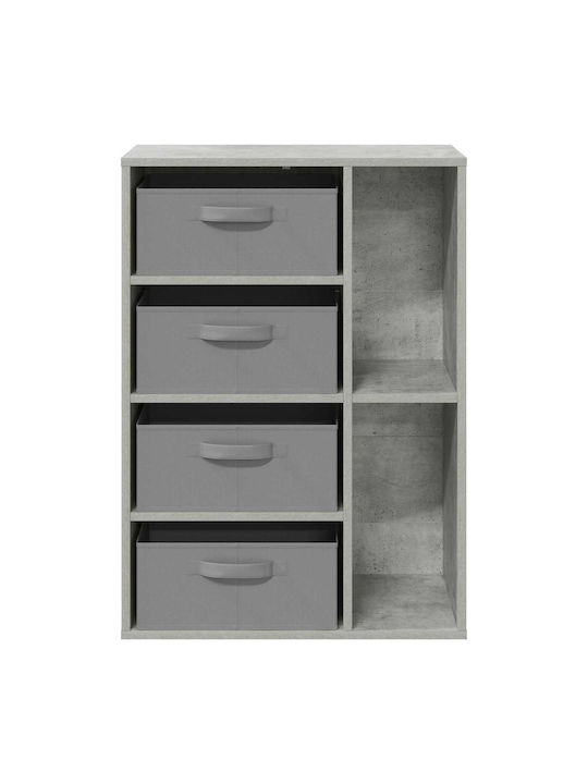 vidaXL Wohnzimmer Vitrine aus Spanplatte Grau 60x33.5x84cm