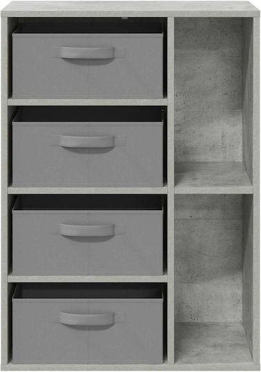 Standvitrine für das Wohnzimmer aus Spanplatte Grau 60x33,5x84 cm
