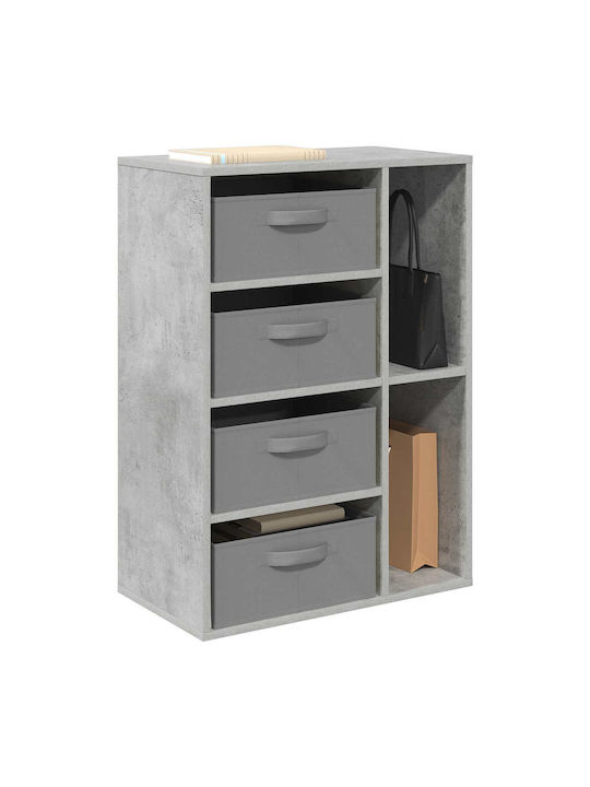 vidaXL Wohnzimmer Vitrine aus Spanplatte Grau 60x33.5x84cm
