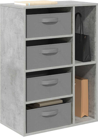 Standvitrine für das Wohnzimmer aus Spanplatte Grau 60x33,5x84 cm