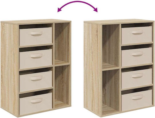 Living Room Display Cabinet Made of Particle Board Oak Sonoma 60x33.5x84cm