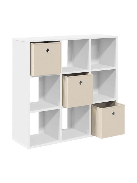Wooden Storage Drawers with 3 Drawers M88.5xW29xH84.5cm