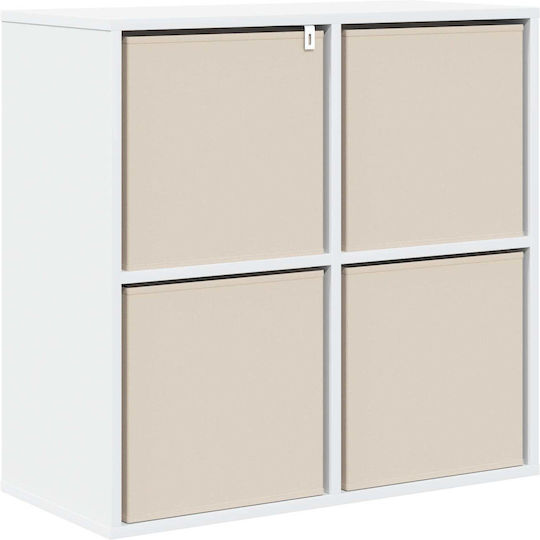 Sertar De Depozitare Din Lemn Cu 4 Sertare L68.5xL32xH67cm