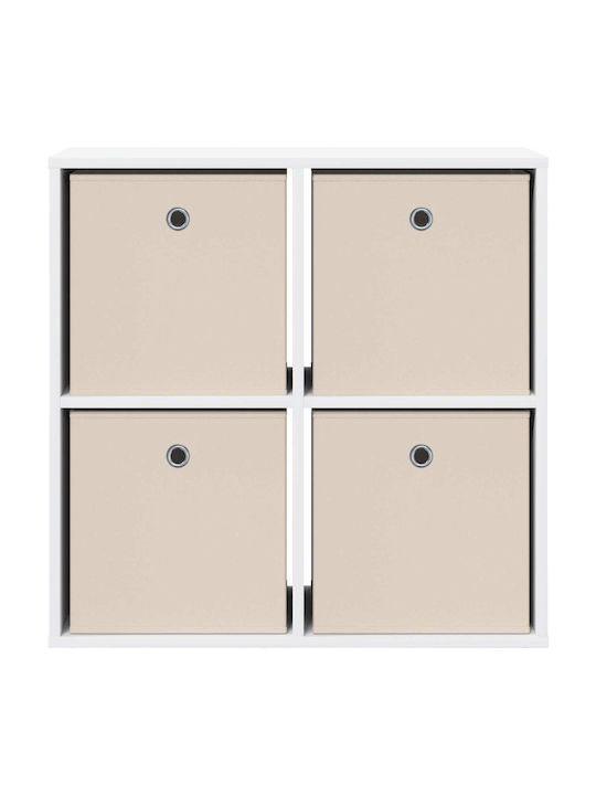 Wooden Storage Drawers with 4 Drawers M68.5xW32xH67 cm