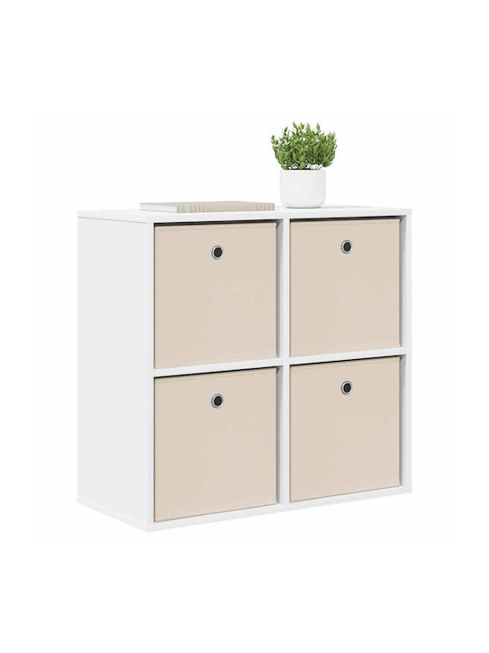 Wooden Storage Drawers with 4 Drawers M68.5xW32xH67 cm