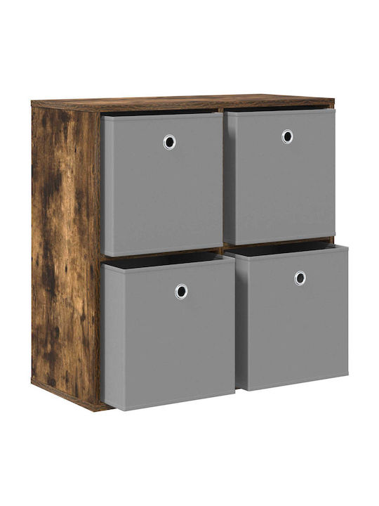 Wooden Storage Drawers with 4 Drawers M68.5xW32xH67 cm