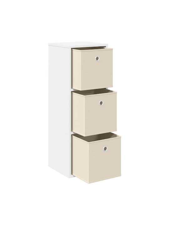 Storage Drawer Wooden with 3 Drawers M30.5xW27xH84.5cm