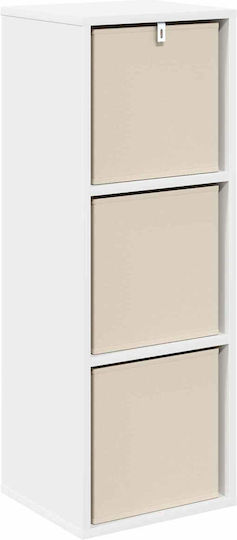 Storage Drawer Wooden with 3 Drawers M30.5xW27xH84.5cm