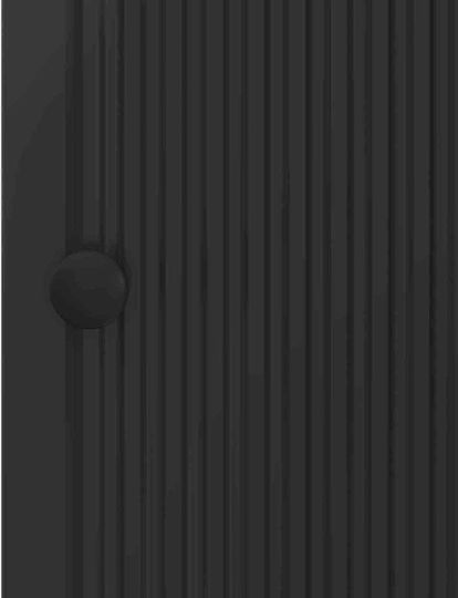 Wohnzimmerschrank aus Spanplatte Schwarz 33x34,5x90 cm